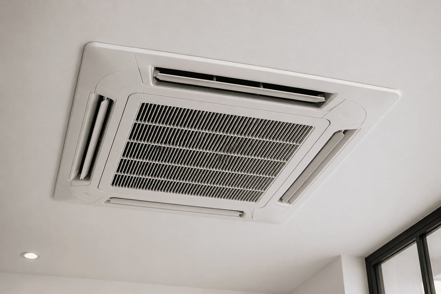 Cassette de climatisation encastrée dans un plafond